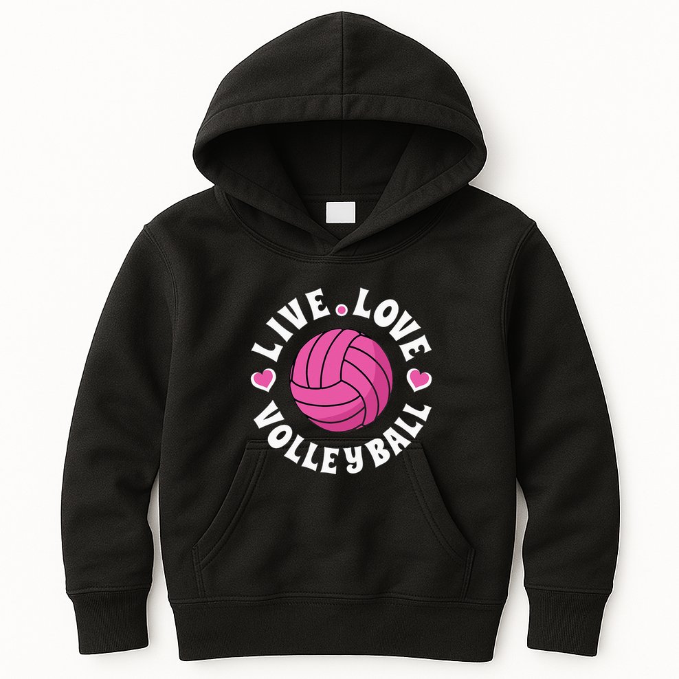 Live Love Volleyball For Women Volleyball Fan Kids Hoodie