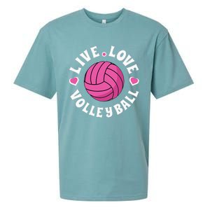 Live Love Volleyball For Women Volleyball Fan Sueded Cloud Jersey T-Shirt