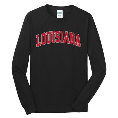 Louisiana La Vintage Athletic Sports Tall Long Sleeve T-Shirt