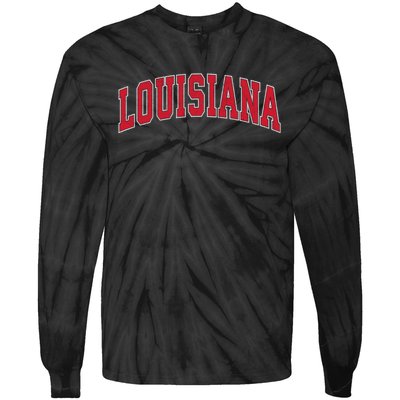 Louisiana La Vintage Athletic Sports Tie-Dye Long Sleeve Shirt