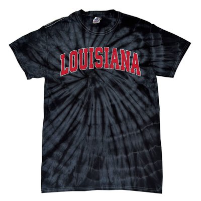 Louisiana La Vintage Athletic Sports Tie-Dye T-Shirt