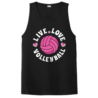 Live Love Volleyball Volleyball Fan PosiCharge Competitor Tank