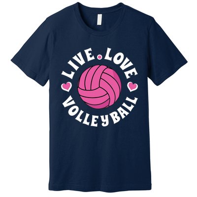 Live Love Volleyball Volleyball Fan Premium T-Shirt