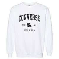 Louisiana La Vintage Athletic Black Sports Design Garment-Dyed Sweatshirt