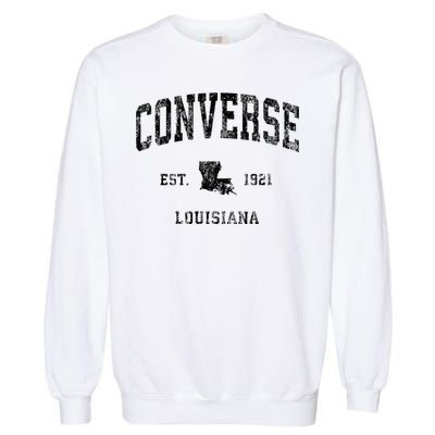 Louisiana La Vintage Athletic Black Sports Design Garment-Dyed Sweatshirt