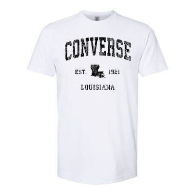 Louisiana La Vintage Athletic Black Sports Design Softstyle CVC T-Shirt