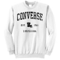 Louisiana La Vintage Athletic Black Sports Design Sweatshirt