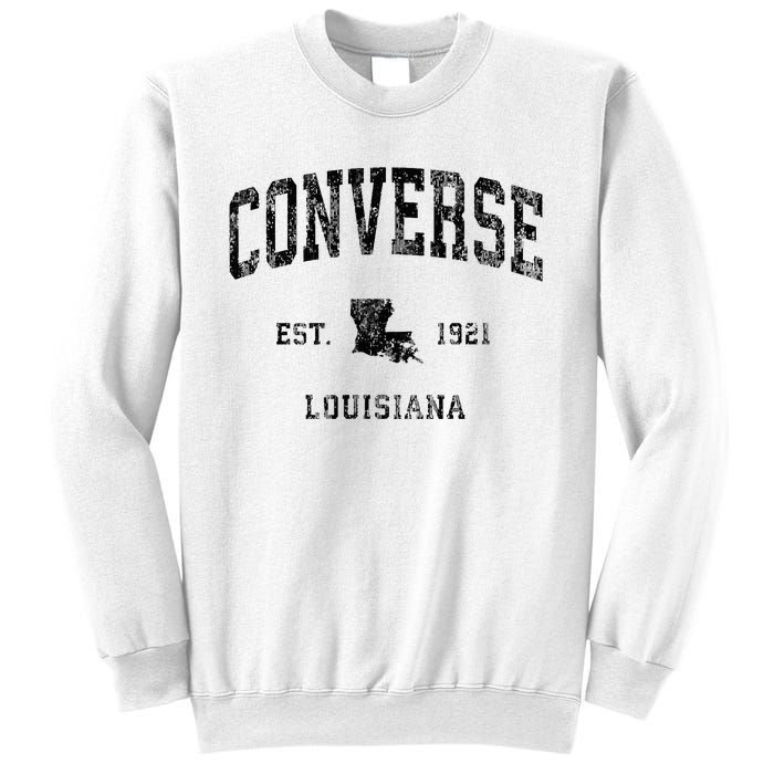 Louisiana La Vintage Athletic Black Sports Design Sweatshirt