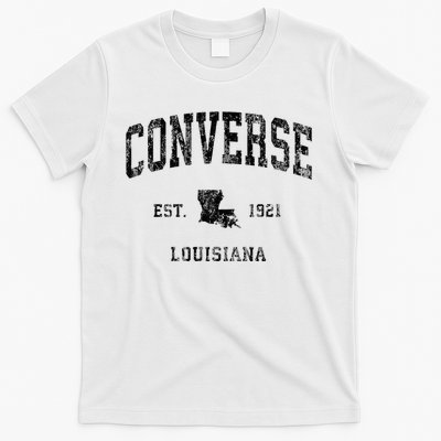 Louisiana La Vintage Athletic Black Sports Design T-Shirt