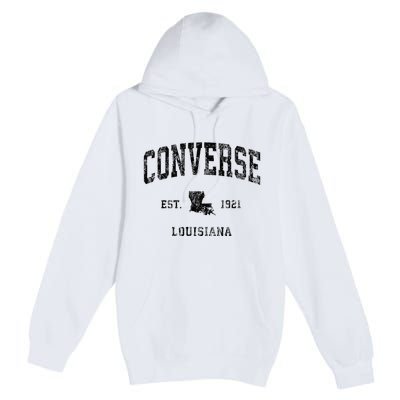 Louisiana La Vintage Athletic Black Sports Design Premium Pullover Hoodie