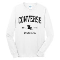 Louisiana La Vintage Athletic Black Sports Design Tall Long Sleeve T-Shirt