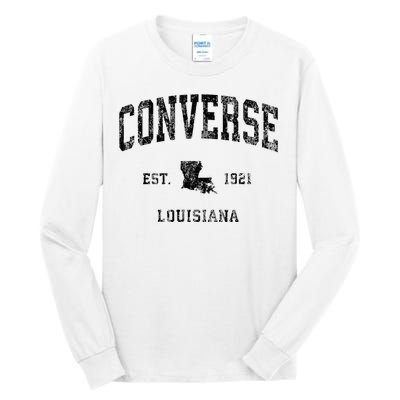 Louisiana La Vintage Athletic Black Sports Design Tall Long Sleeve T-Shirt