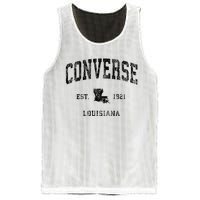 Louisiana La Vintage Athletic Black Sports Design Mesh Reversible Basketball Jersey Tank