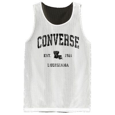 Louisiana La Vintage Athletic Black Sports Design Mesh Reversible Basketball Jersey Tank