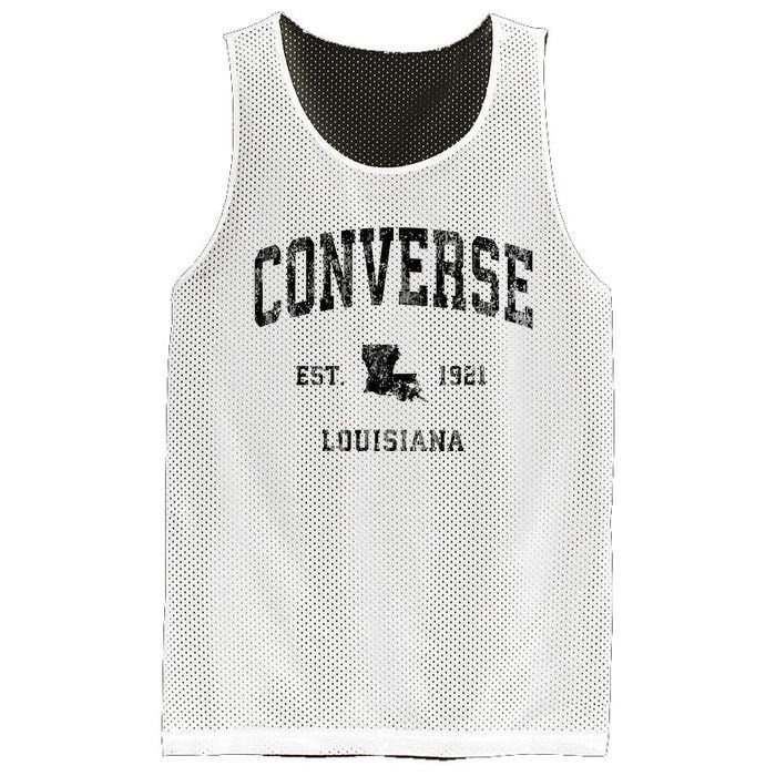 Louisiana La Vintage Athletic Black Sports Design Mesh Reversible Basketball Jersey Tank