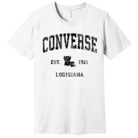 Louisiana La Vintage Athletic Black Sports Design Premium T-Shirt