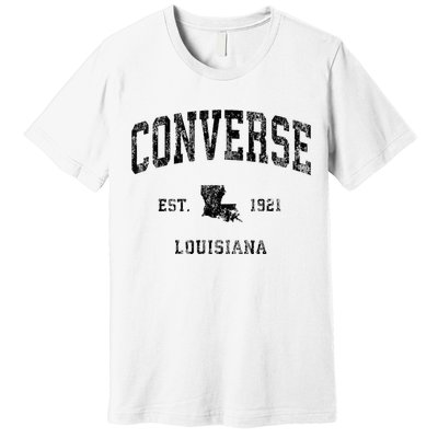 Louisiana La Vintage Athletic Black Sports Design Premium T-Shirt