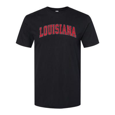 Louisiana La Vintage Athletic Sports Design Red Style Softstyle CVC T-Shirt