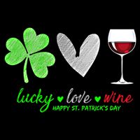 Lucky Love Wine Shamrock Happy St Patrick's Day Funny Gift Impact Tech Backpack