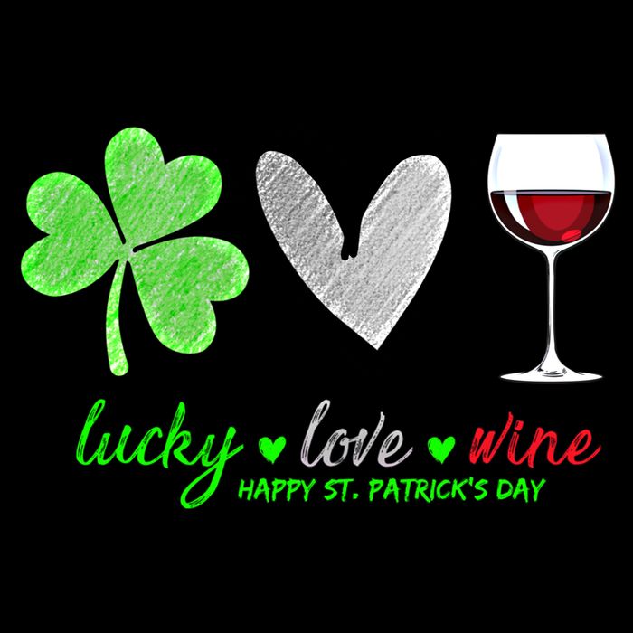 Lucky Love Wine Shamrock Happy St Patrick's Day Funny Gift Impact Tech Backpack