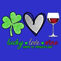 Lucky Love Wine Shamrock Happy St Patrick's Day Funny Gift 16 in Basic Backpack