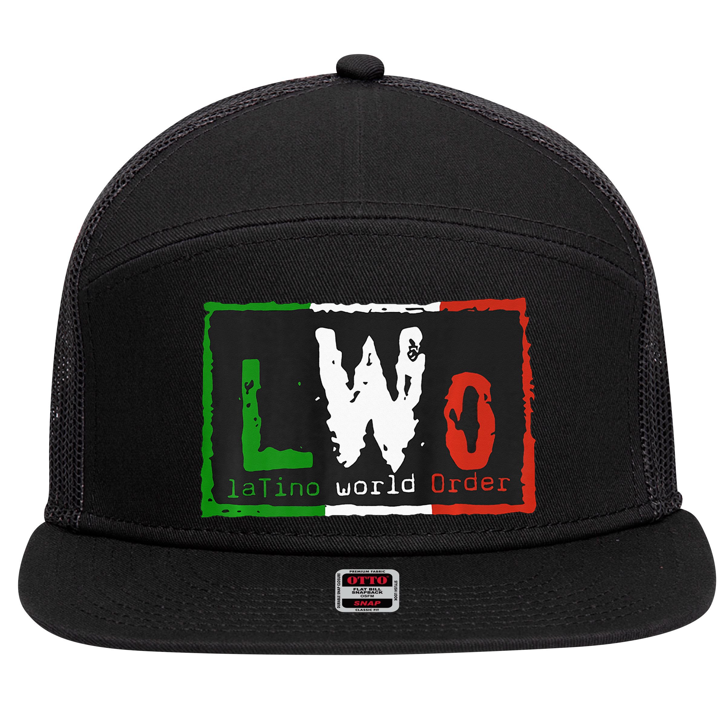 LWO Latino World Order 7 Panel Mesh Trucker Snapback Hat