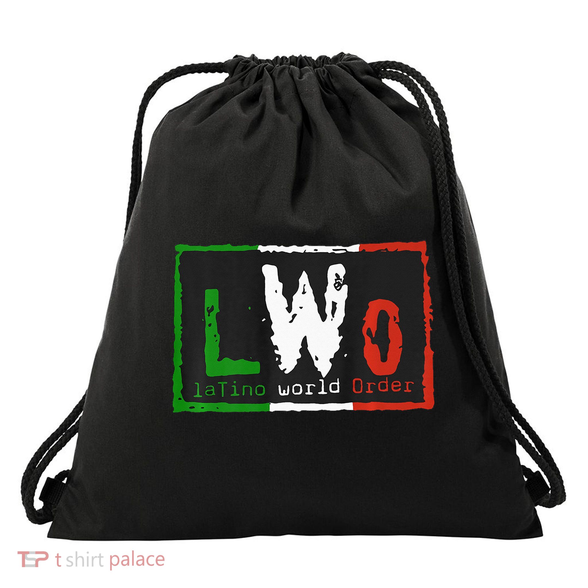 LWO Latino World Order Drawstring Bag