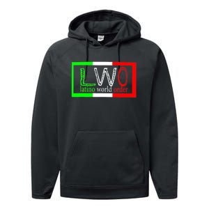 LWO Latin World Order Men Women Funny Latina Gift Performance Fleece Hoodie