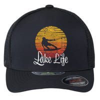 Lake Life Wakeboard Gift Wakeboarding Wakeboarder Flexfit Unipanel Trucker Cap