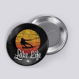 Lake Life Wakeboard Gift Wakeboarding Wakeboarder Button