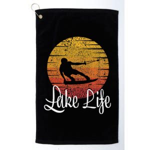 Lake Life Wakeboard Gift Wakeboarding Wakeboarder Platinum Collection Golf Towel