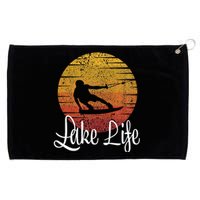 Lake Life Wakeboard Gift Wakeboarding Wakeboarder Grommeted Golf Towel