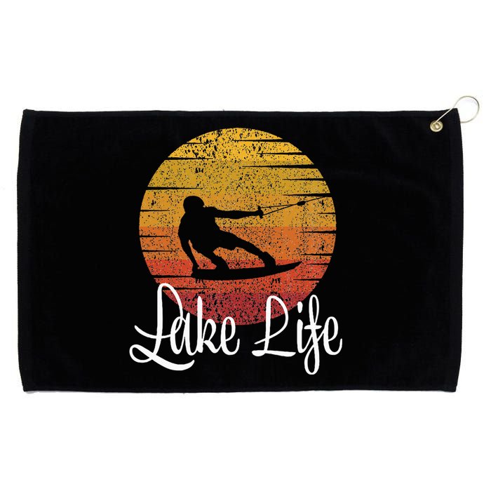 Lake Life Wakeboard Gift Wakeboarding Wakeboarder Grommeted Golf Towel