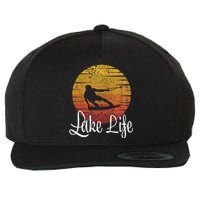 Lake Life Wakeboard Gift Wakeboarding Wakeboarder Wool Snapback Cap