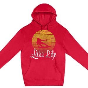 Lake Life Wakeboard Gift Wakeboarding Wakeboarder Premium Pullover Hoodie