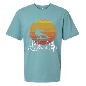 Lake Life Wakeboard Gift Wakeboarding Wakeboarder Sueded Cloud Jersey T-Shirt