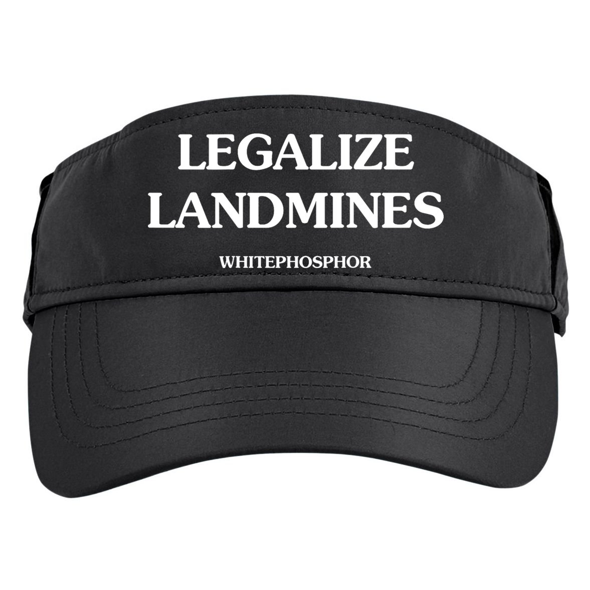 Legalize Landmines Whitephosphor Adult Drive Performance Visor