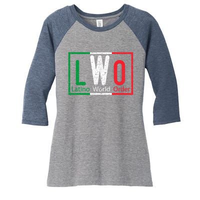 LWO Latino World Order Women's Tri-Blend 3/4-Sleeve Raglan Shirt