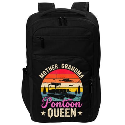 Lake Life Women Mom Mother Grandma Pontoon Queen Impact Tech Backpack