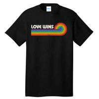 Lgbtq Love Wins Gay P.R.I.D.E Lgbt Ally Rainbow Flag Vintage Tall T-Shirt