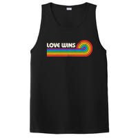 Lgbtq Love Wins Gay P.R.I.D.E Lgbt Ally Rainbow Flag Vintage PosiCharge Competitor Tank