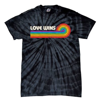 Lgbtq Love Wins Gay P.R.I.D.E Lgbt Ally Rainbow Flag Vintage Tie-Dye T-Shirt