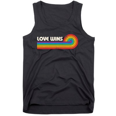 Lgbtq Love Wins Gay P.R.I.D.E Lgbt Ally Rainbow Flag Vintage Tank Top