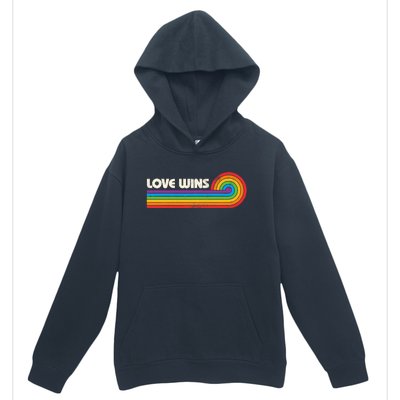 Lgbtq Love Wins Gay P.R.I.D.E Lgbt Ally Rainbow Flag Vintage Urban Pullover Hoodie