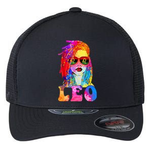 Leo LocD Woman Black Queen Art Zodiac Birthday Flexfit Unipanel Trucker Cap