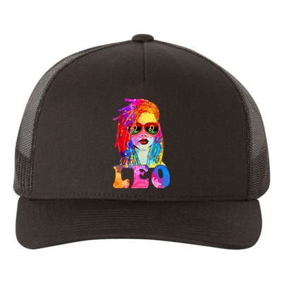 Leo LocD Woman Black Queen Art Zodiac Birthday Yupoong Adult 5-Panel Trucker Hat