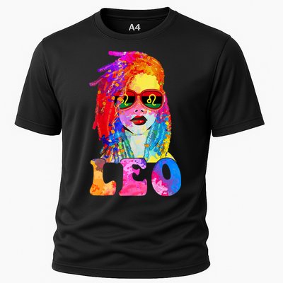 Leo LocD Woman Black Queen Art Zodiac Birthday Cooling Performance Crew T-Shirt