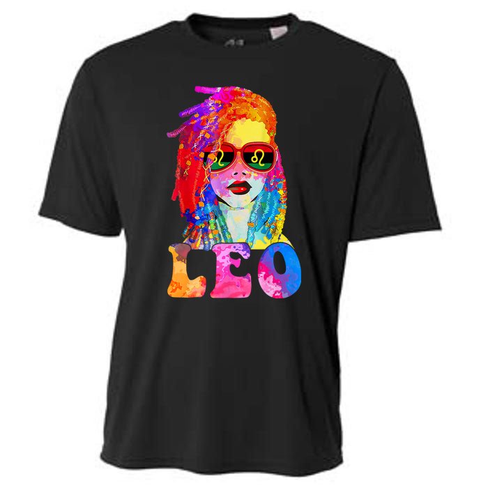 Leo LocD Woman Black Queen Art Zodiac Birthday Cooling Performance Crew T-Shirt