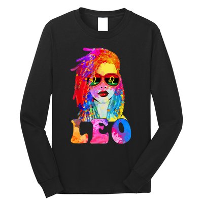 Leo LocD Woman Black Queen Art Zodiac Birthday Long Sleeve Shirt