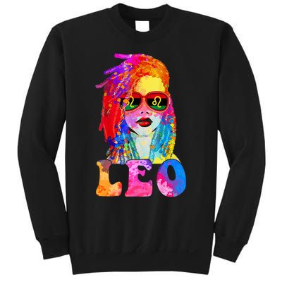 Leo LocD Woman Black Queen Art Zodiac Birthday Sweatshirt